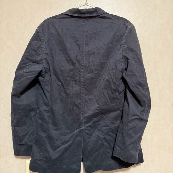 Express Mens Medium Black Cotton Unlined Casual Blazer Jacket - Picture 2 of 4